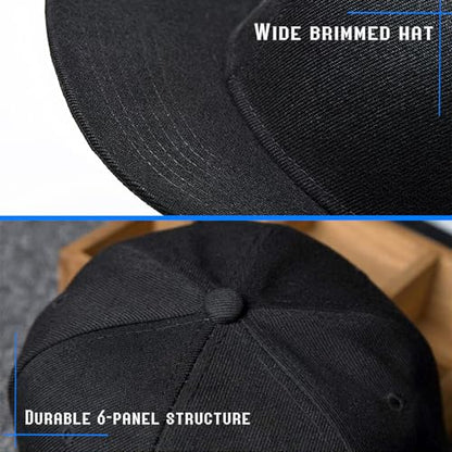Snapback Hats for Men Flat Bill Brim Hats for Men Skeleton Skull Fitted Hat for Mens Black Baseball Hat Hip Hop ﻿ - color: Chef