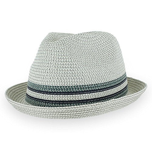 Belfry Men/Women Summer Straw Pork Pie Trilby Fedora Hat in Blue, Tan, Black - color: Daxstorm, size: X-Large