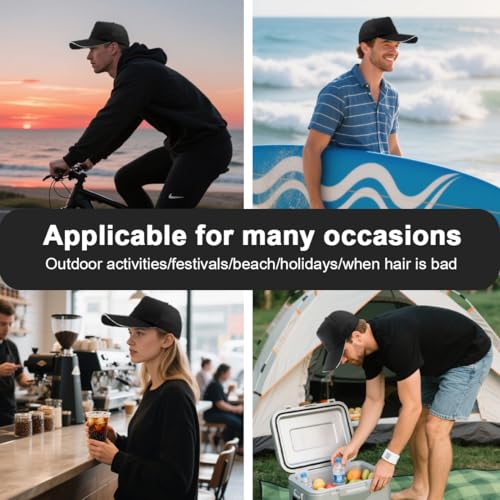 24Pack Baseball Cap Blank Trucker Hats Bulk Wholesale Hats Adjustable Plain for Men Women - color: Black-mesh