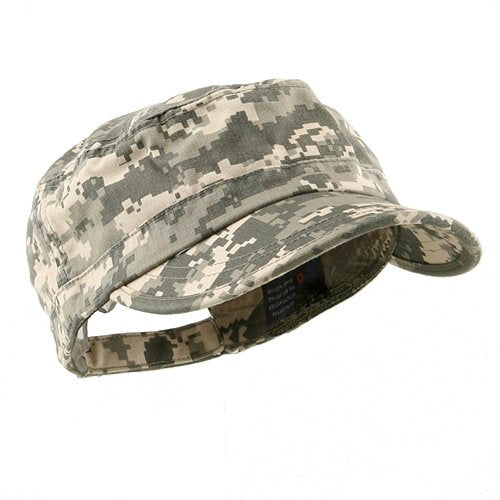 Wholesale Enzyme Washed Cotton Army Cadet Castro Hats - color: Digital Camo
