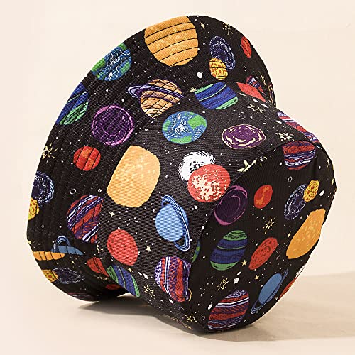 Quanhaigou Bucket Hats Unisex Summer Travel Beach Fisherman Cap for Men Women Teens - color: Galaxy