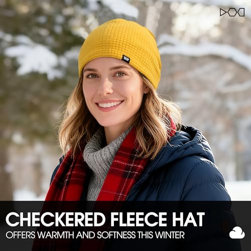 AUSFLUG Slouchy Beanie for Men Women Warm Lightweight Hard Hat Liner - color: Yellow