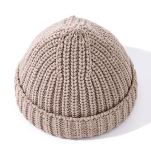 Beanie Men Knit Skull Cap Warm Stocking Hats Women Winter Snow Ski Hats Cuffed Plaid Hat Toboggan Hat - color: Mg-zzm2572-khaki