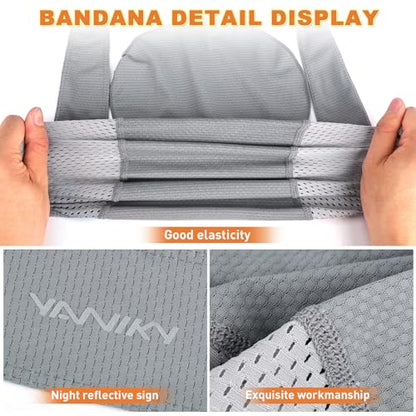 YANIKY Bandanas Skull Caps for Men, Women Skull Cap Helmet Liner Dew Rags - color: Grey