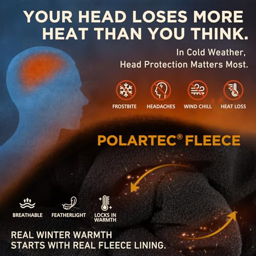 TOP-EX 100% Australian Merino Beanie, S/M-XL/XXL, Polartec Fleece Lined - color: Te94586_grey, size: X-Large-XX-Large