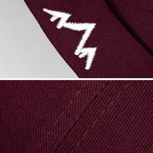 Outdoor Brimless Hat for Men Women, Adjustable Rolled Cuff Skull Cap - color: 2#burgundy