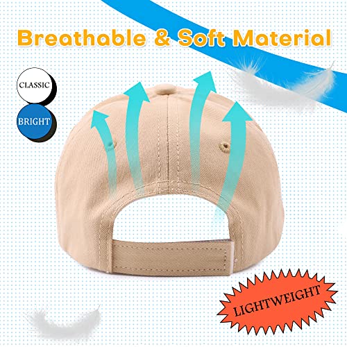 Peecabe Plain Toddler Baseball Hat Unisex Cotton Kids Trucker Hat Adjustable Baby Boys Sun Caps Girls Baseball Cap 1-5Y - color: Khaki, size: 6-24 Months