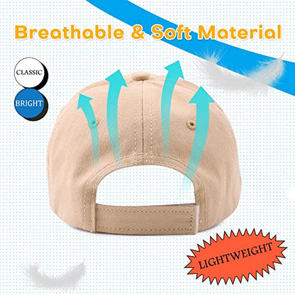 Peecabe Plain Toddler Baseball Hat Unisex Cotton Kids Trucker Hat Adjustable Baby Boys Sun Caps Girls Baseball Cap 1-5Y - color: Khaki, size: 2-4T