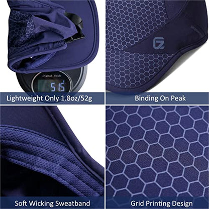 GADIEMKENSD Stretch Running Hat with Soft Brim, Quick Dry, Unstructured, Unisex-Adult - color: Navy