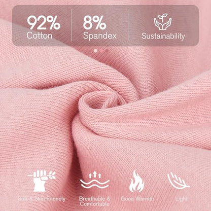 HAMUNI Slouchy Beanie for Women Men Soft Cotton Chemo Hats Double-Layer Warm Beanie Cap for Daily Wear & Transitional Seasons - color: Pink