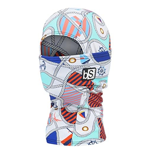 BLACKSTRAP Kids' Hood ExoHinge Balaclava Ski Mask, Helmet Compatible, Keeps Kids Comfortable and Warm - color: Maritime, size: One Size
