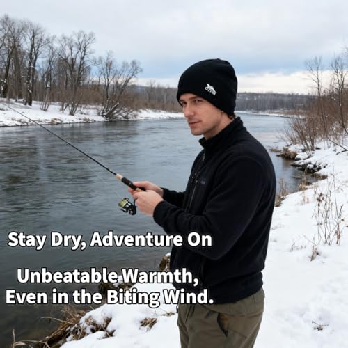 OTTER Waterproof Beanie for Men Women - color: Black - Aa