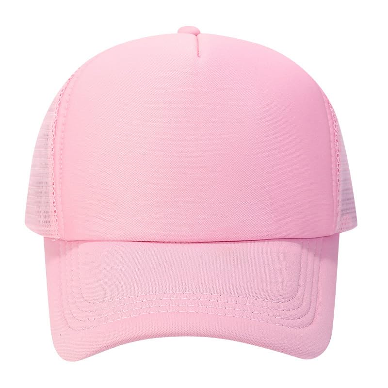 Kids-Girls-Trucker-Hat Adjustable-Baseball-Cap Toddler Mesh Sun Hats 2-6Y - color: Pink