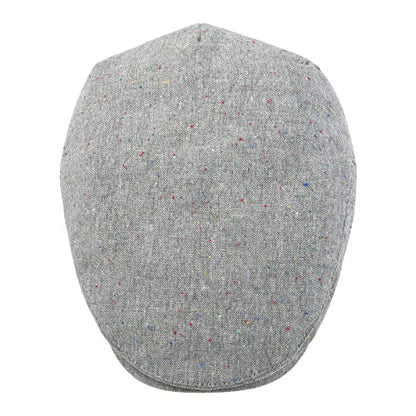 STARANCE Men Thin Cotton Gatsby Newsboy Cap - color: Flecked Grey, size: 7 1/2