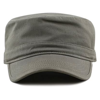 The Hat Depot Cadet Military Army Baseball Cap Tie Dye & Washed Cotton Basic & Distressed Cadet Brushed Cotton Cap - color: 1. Basic - Olive