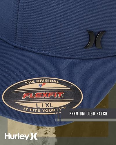 Hurley Mens Curved Brim Flexfit Baseball Cap - color: Navy, size: Small-Medium