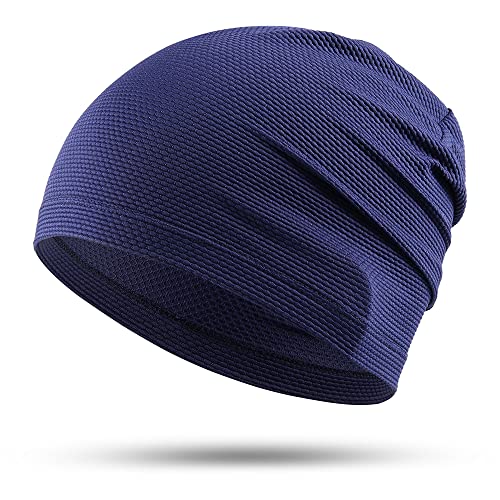 WTACTFUL Cooling Breathable Skull Cap Men Women, Sweat Wicking 1-2-4 Pack - color: 1 Piece - Blue
