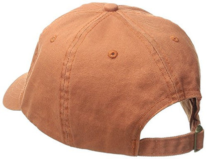 Dorfman Hat Co. Twill Baseball Cap with Pre-Curved Brim - color: Burnt Orange