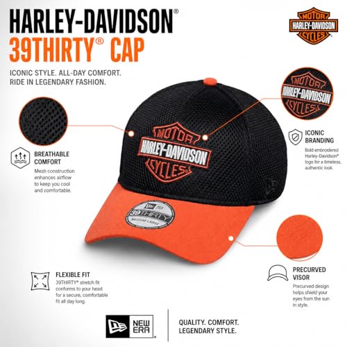 Harley-Davidson Colorblocked Logo Mesh Fitted Cap - 99447-16VM