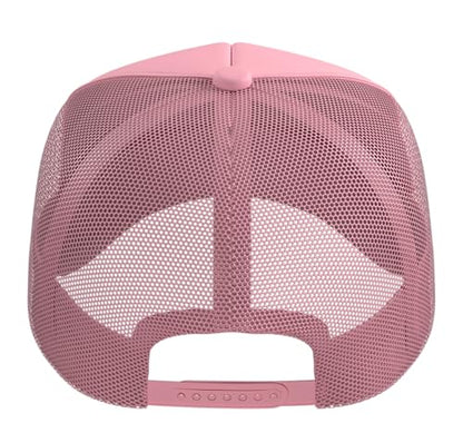 Dirt Bike Motocross Trucker Hat with Adjustable Mesh Back - color: Pink