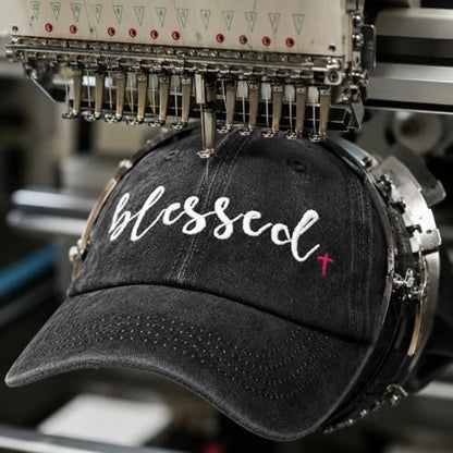 Man of God Husband Dad Embroidered Hat Camping Caps for Women - color: Blessed 23