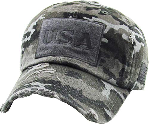 KBETHOS Flag USA America Military Thin Blue Line Thin Red Line Vintage Distressed Baseball Cap Dad Hat Unisex Adjustable… - color: Black Camouflage Usa Tactical