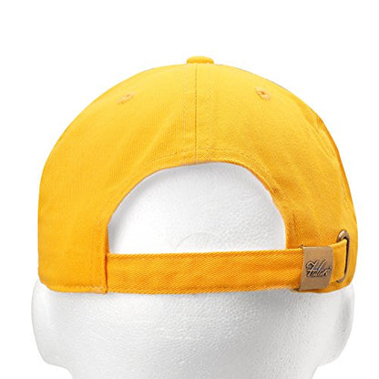 Falari Classic Baseball Cap Dad Hat 100% Cotton Soft Adjustable Size - color: Gold