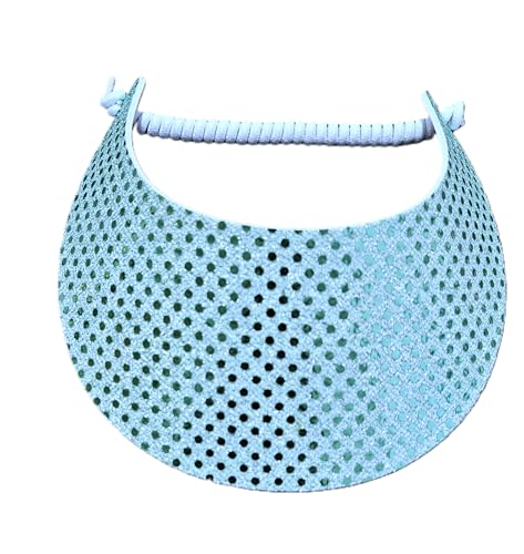 Lightweight Foam Visor Hat with Coil, Comfortable, No Headache, Made in USA - color: Mint Blue