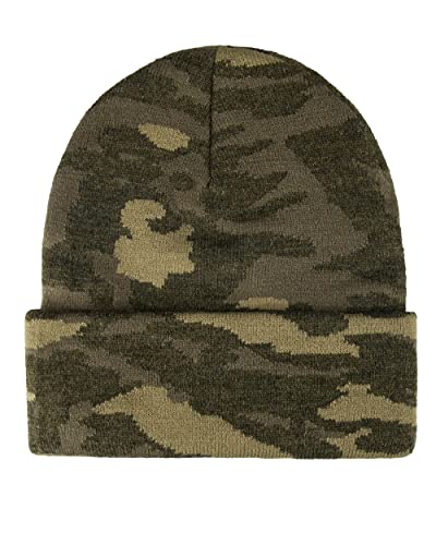 Levi's Mens All-Season Hero Beanie Soft Knit Cuffed Winter Hat, Warm & Comfortable Everyday Style - color: Camo Green Solid