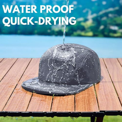 5 Panel Running Hat Waterproof Nylon Sun Hat Quick Dry Plain Baseball Cap for Men Women - color: Dark Gray
