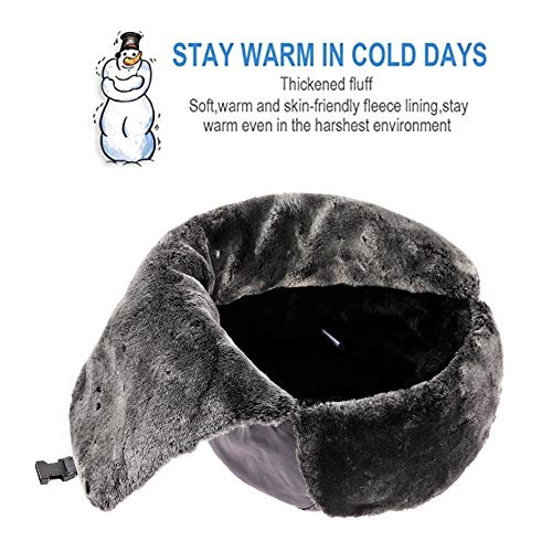 Winter Trapper Hats Ushanka Russian- Men Women Trooper Ear Flaps Hunting Face Masks Ski Snow Cold Weather - color: Grey
