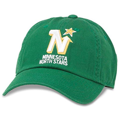 AMERICAN NEEDLE Unisex Officially Licensed NHL National Hockey League Adjustable Buckle Strap Baseball Hat - color: Minnesota North Stars (Kelly Green)