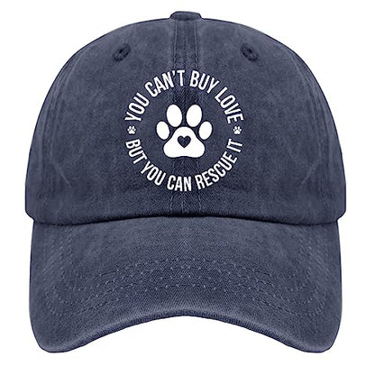 Funny Dogs Lover Caps Dad Hat, Graphic Dad Hats for Women - color: Navy Blue