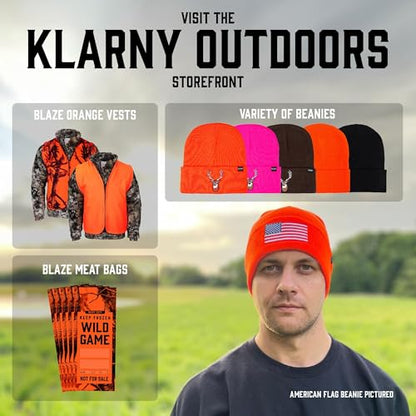 Blaze Orange Deer Hunting Hat, Stretchy Knit Hunting Beanie, One Size - color: Pink, style: 1 Pack