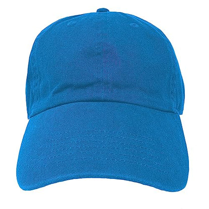 Glory Max 100% Cotton Baseball Cap Classic Plain Low Profile Golf Dad Hat Buckle Adjustable - color: Sky Blue