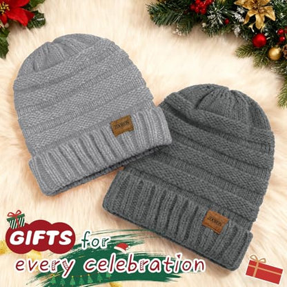 ZOORON Womens Winter Hat Slouchy Beanies for Women Cable Knit Beanie Hats - color: 1pack- Light Gray