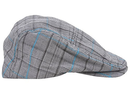Fashion Plaid Ivy Cap - color: Blue, size: Small