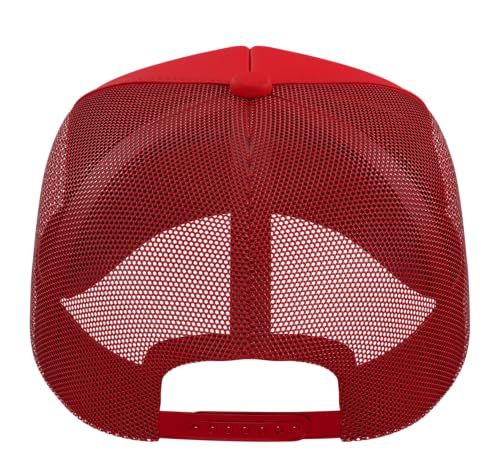 Really Like Bowler Hats Derby Bob Hat Trucker Hat with Adjustable Mesh Back - color: Red