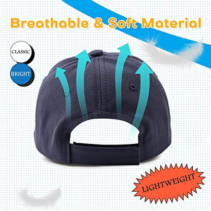 Peecabe Plain Toddler Baseball Hat Unisex Cotton Kids Trucker Hat Adjustable Baby Boys Sun Caps Girls Baseball Cap 1-5Y - color: 2pcs-d, size: 6-24 Months