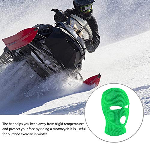3-Hole Ski Face Mask Balaclava for Men and Women,Set of 2 - color: Green