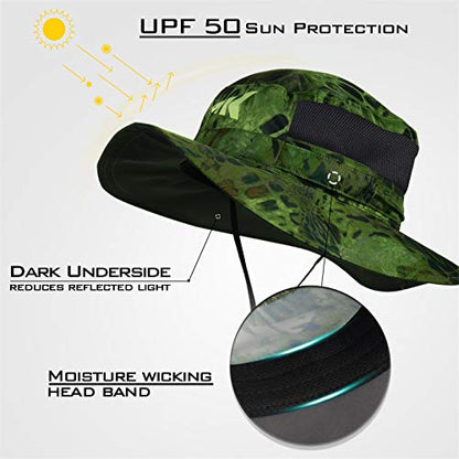 KastKing Sol Armis UPF 50 Boonie Hat for Sun Protection,Men Women - color: Ambush