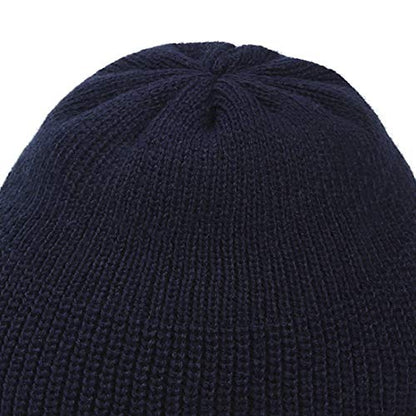 UNDERCONTROL Winter Trawler Fisherman Beanie Men Women Unisex Stylish Plain Docker Skull Hat Roll up Watch Cap Color Pack - color: Navy