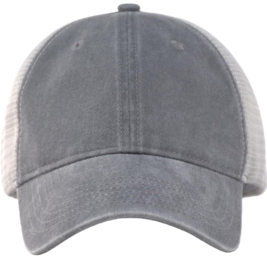 Comfy Soft Vintage Washed Trucker Baseball Cap - Women Men Unstructured Dad Hat | Snapback | Soft Crown | Soft Mesh - color: Grey, size: One Size