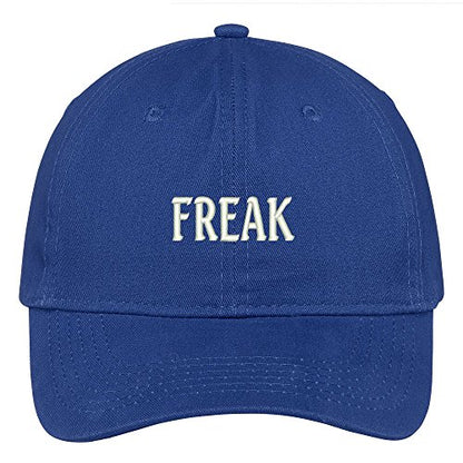 Trendy Apparel Shop Freak Embroidered Soft Low Profile Adjustable Cotton Cap - color: Royal