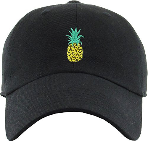 KBETHOS Daddy Dad Hat Pineapple Vacation Baseball Cap Vintage Distressed Classic Polo Style Adjustable - color: Black Pineapple Classic