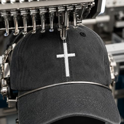Man of God Husband Dad Embroidered Hat Camping Caps for Women - color: Jesus Cross 27
