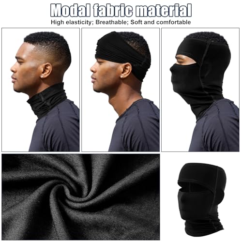 Eurzom 3 Pcs Open Top Balaclava Ski Mask - color: Black, style: Classic