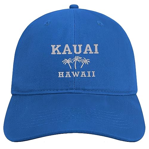 Trendy Apparel Shop Kauai Hawaii Embroidered Brushed Cotton Cap - color: Royal