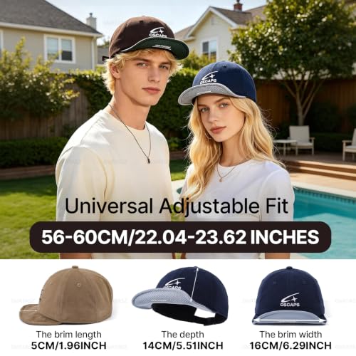 Short Brim Baseball Cap Casual Cadet Caps Flat Bill Dad Hats Trucker Hat Lightweight Umpire Hat Hip Hop Dancing Hats - color: Mg-dym25122-blue
