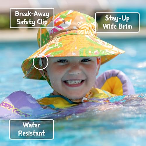 JAN & JUL Kids' Quick Dry Beach Bucket Sun-Hat for Swimming - color: Dark Navy, size: 5-12 Years